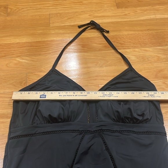 NWT Time and tru women’s black full seat coverage one piece swimsuit size 3X . - Picture 2 of 7